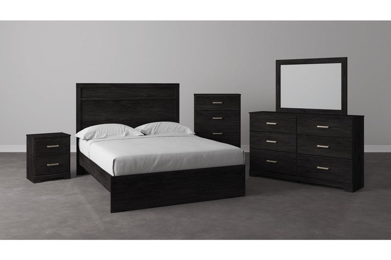 Belachime Black Queen Panel Headboard/Footboard - B2589-71 - Lara Furniture