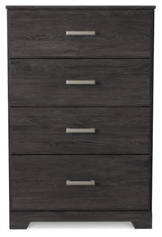 Belachime Charcoal King Panel Bed, Dresser, Chest and 2 Nightstands - B2589B14