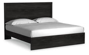 Belachime King Panel Bed with Dresser and 2 Nightstands in Charcoal from Ashley - Lara Furniture