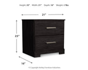 Belachime King Panel Bed with Mirrored Dresser and 2 Nightstands in Charcoal - PKG018403