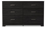 Belachime Queen Panel Bed with Dresser and Nightstand in Charcoal from Ashley - Lara Furniture