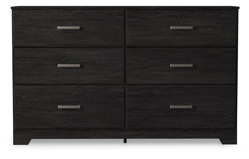 Belachime Queen Panel Bed with Dresser and Nightstand in Charcoal from Ashley - Lara Furniture