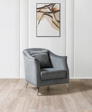 Belinda Gray Velvet Chair [ETA: 1/15] - BELINDAGRAY-CHAIR