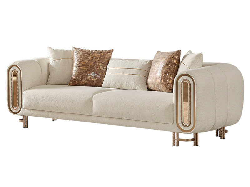 Bella Stationary Sofa Cream in Cream - 101-BEL-55429-3