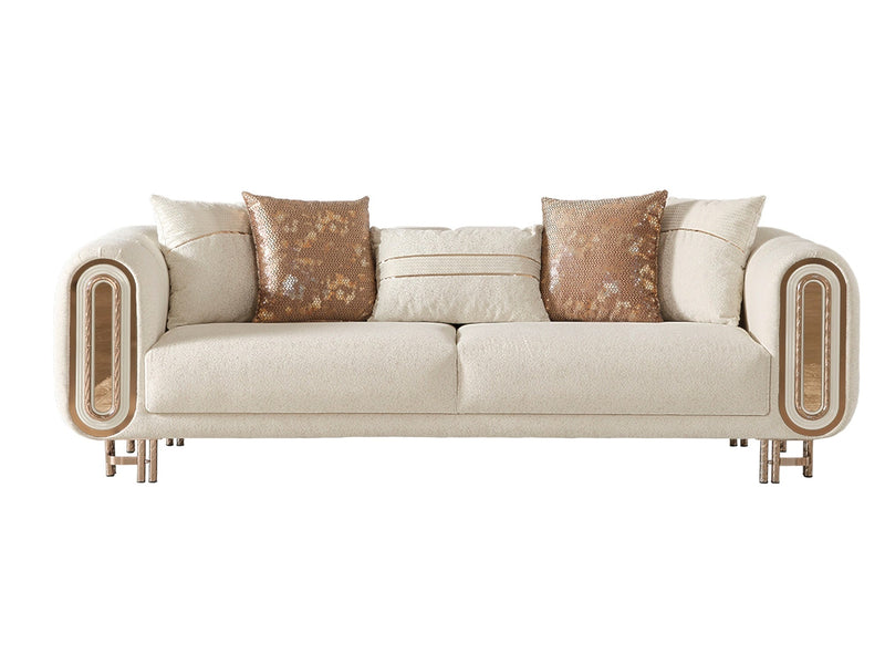Bella Stationary Sofa Cream in Cream - 101-BEL-55429-3