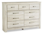 Bellaby Queen Panel Headboard Bed with Dresser in Whitewash - PKG004634