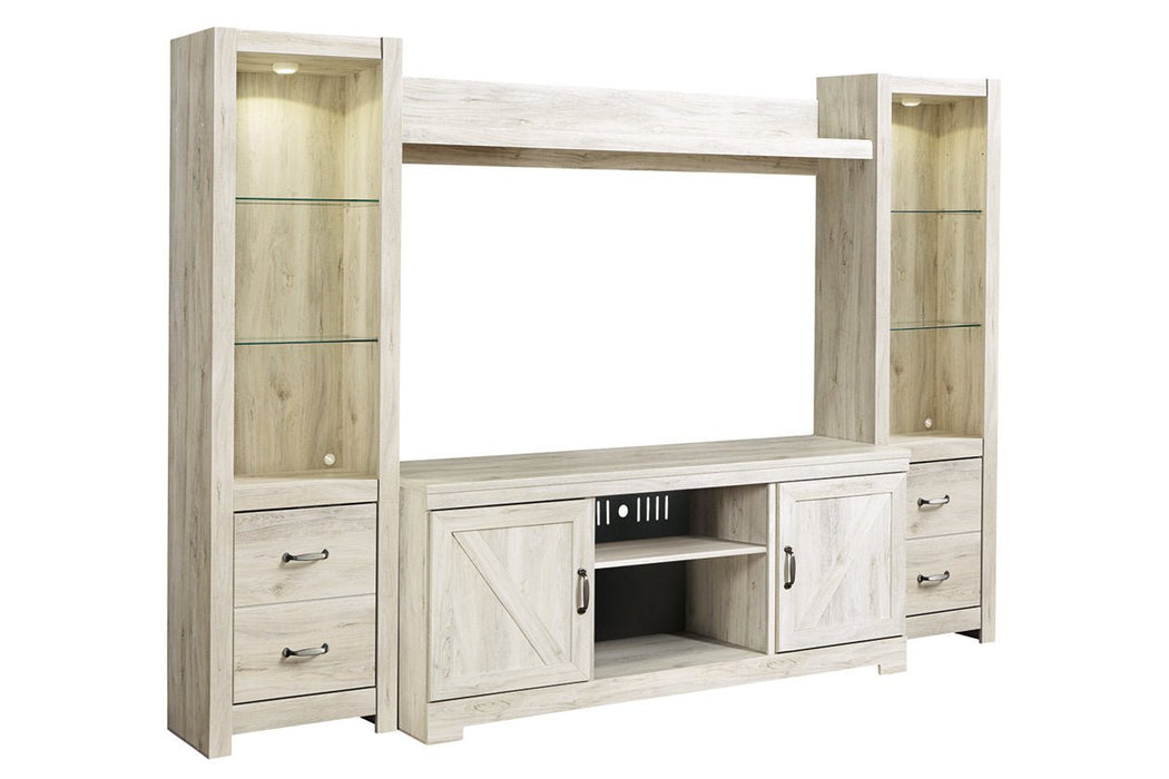 Bellaby Whitewash 4 - Piece Entertainment Center - Gate FurnitureEntertainment Center
