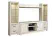 Bellaby Whitewash 4 - Piece Entertainment Center - Gate FurnitureEntertainment Center