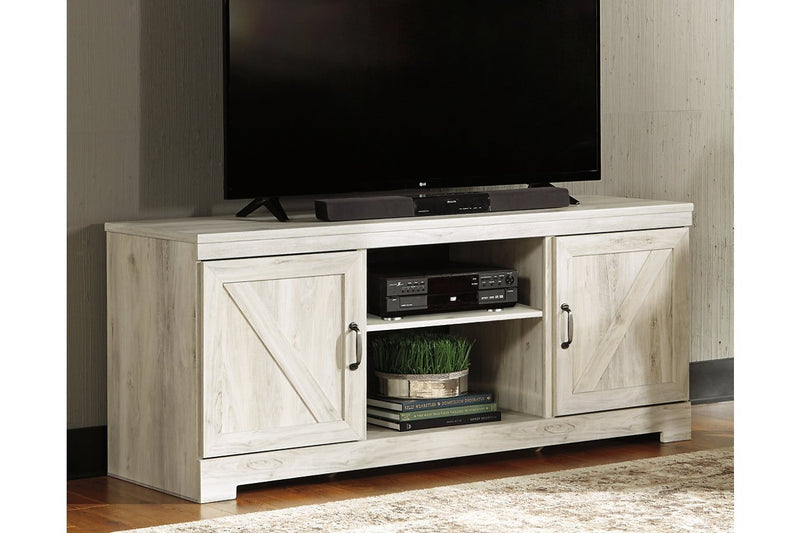 Bellaby Whitewash 63" TV Stand - Lara FurnitureEntertainment Center