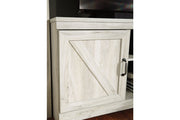Bellaby Whitewash 63" TV Stand with Electric Fireplace - Gate FurnitureTV Stand