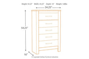 Bellaby Whitewash Chest of Drawers - Lara FurnitureChest