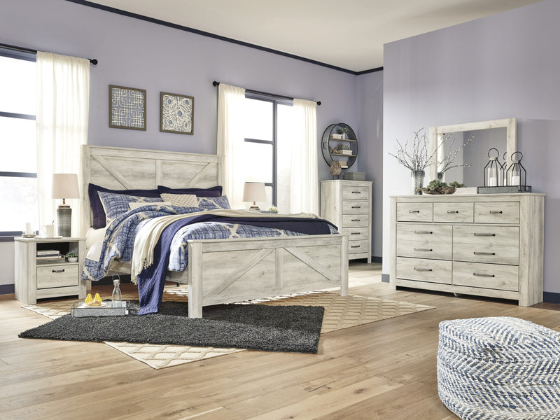 Bellaby Whitewash Crossbuck Panel Bedroom Set - Lara FurnitureBedroom Set