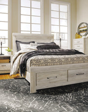 Bellaby Whitewash Footboard Storage Platform Bedroom Set - Lara FurnitureBedroom Set