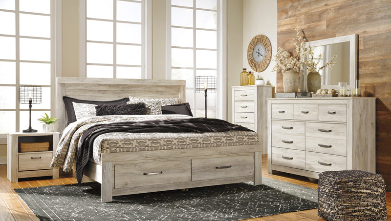 Bellaby Whitewash Footboard Storage Platform Bedroom Set - Lara FurnitureBedroom Set