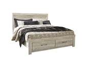 Bellaby Whitewash King Storage Platform Bed - Lara FurnitureKing Bed