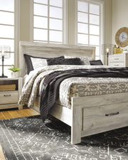 Bellaby Whitewash King Storage Platform Bed - Lara FurnitureKing Bed
