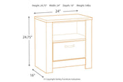 Bellaby Whitewash Nightstand - Lara FurnitureNightstand