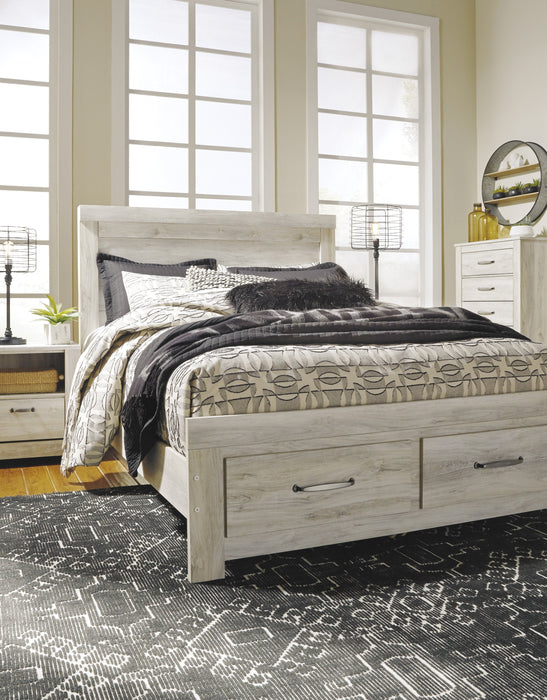 Bellaby Whitewash Queen Storage Platform Bed - Gate FurnitureQueen Bed