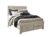 Bellaby Whitewash Queen Storage Platform Bed - Gate FurnitureQueen Bed