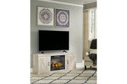 Bellaby Whitewash TV Stand with Electric Fireplace - Lara FurnitureTV Stand
