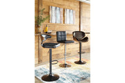 Bellatier Black/Chrome Finish Adjustable Height Bar Stool (Set of 2) - Lara FurnitureBarstool