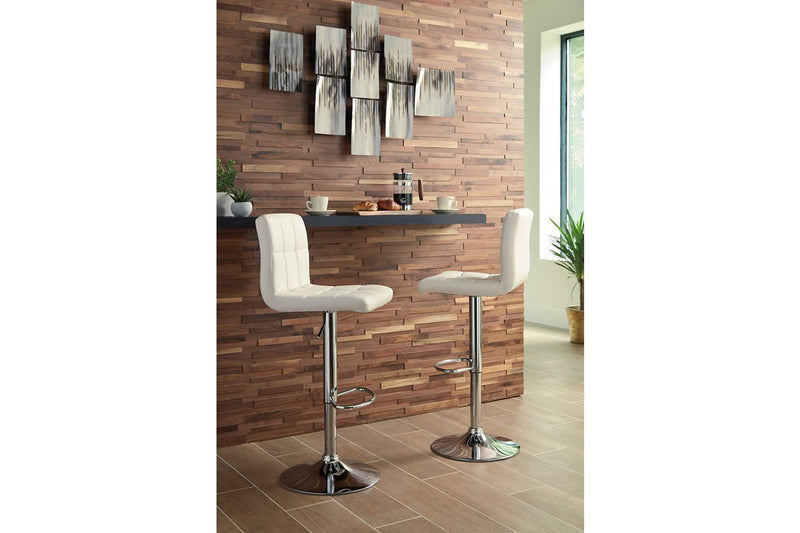 Bellatier Bone Adjustable Height Bar Stool (Set of 2) - Lara FurnitureBarstool