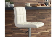 Bellatier Bone Adjustable Height Bar Stool (Set of 2) - Lara FurnitureBarstool