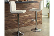 Bellatier Bone Adjustable Height Bar Stool (Set of 2) - Lara FurnitureBarstool