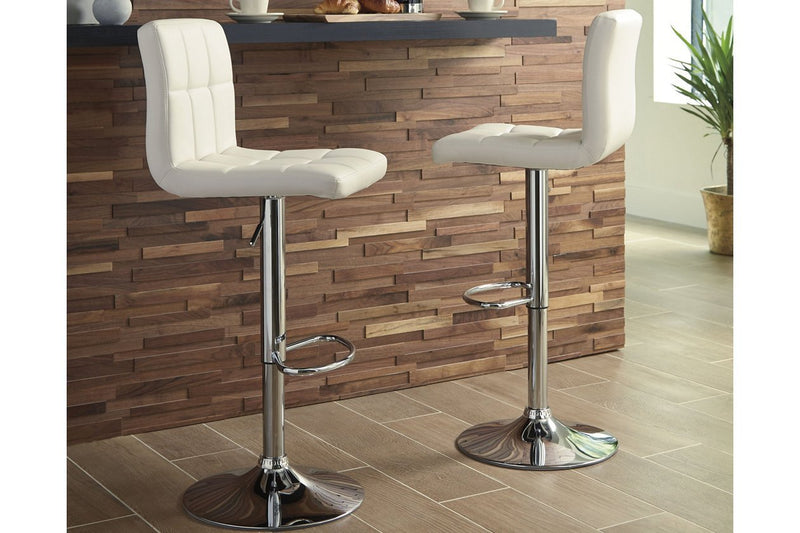 Bellatier Bone Adjustable Height Bar Stool (Set of 2) - Lara FurnitureBarstool