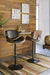 Bellatier Brown Adjustable Height Bar Stool - Gate FurnitureBarstool