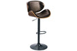 Bellatier Brown Adjustable Height Bar Stool - Gate FurnitureBarstool