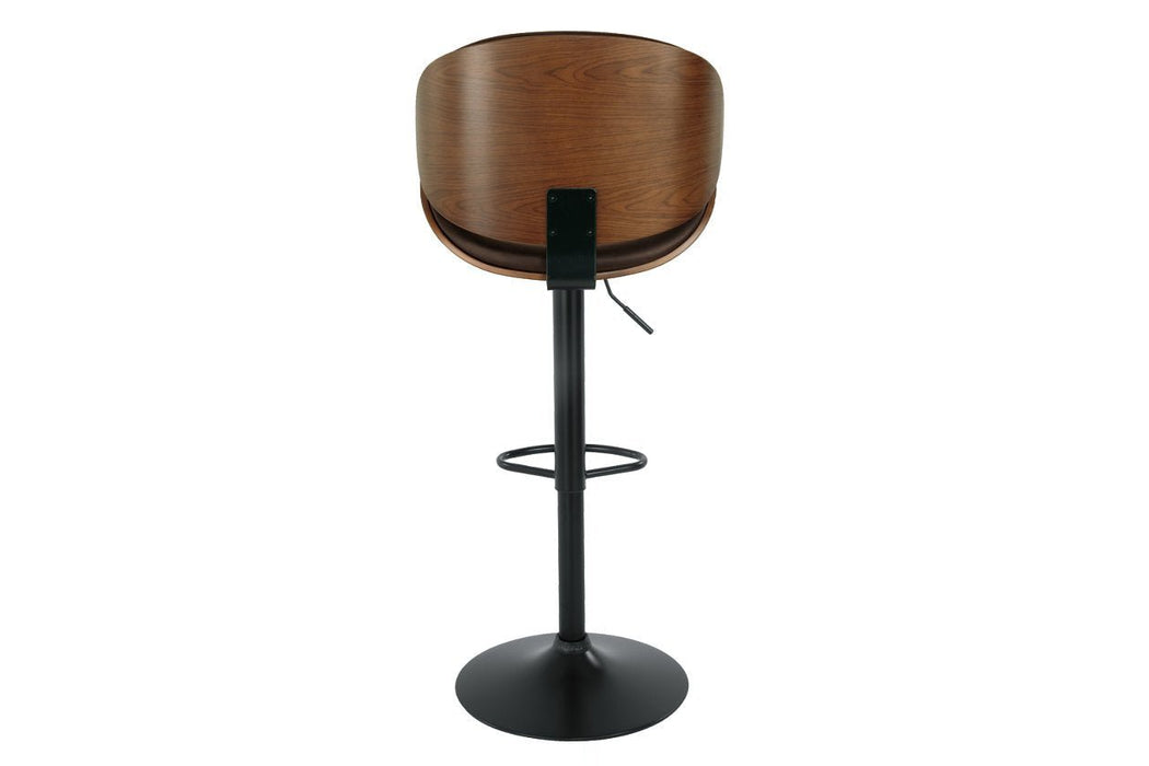Bellatier Brown Adjustable Height Bar Stool - Gate FurnitureBarstool