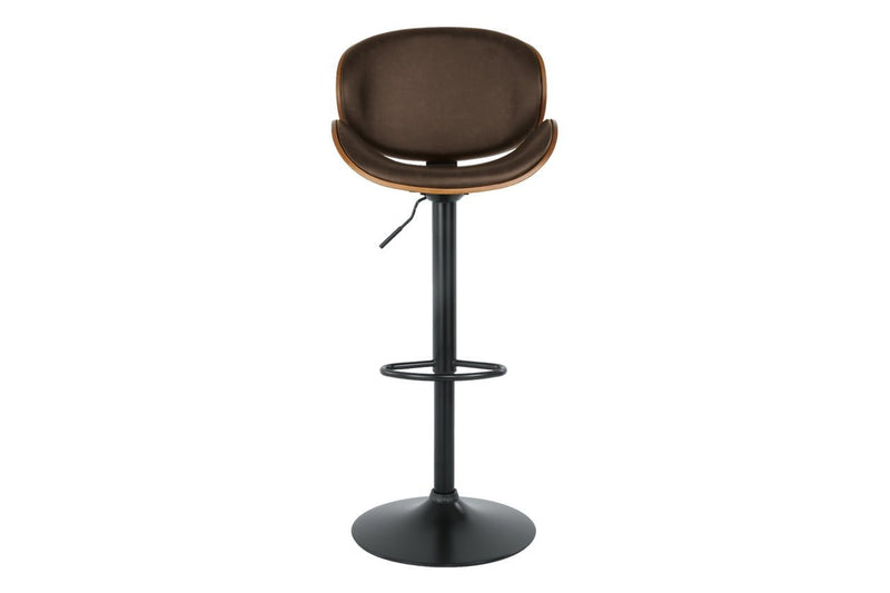 Bellatier Brown Adjustable Height Bar Stool - Lara FurnitureBarstool