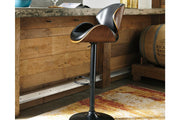 Bellatier Brown Adjustable Height Bar Stool - Lara FurnitureBarstool