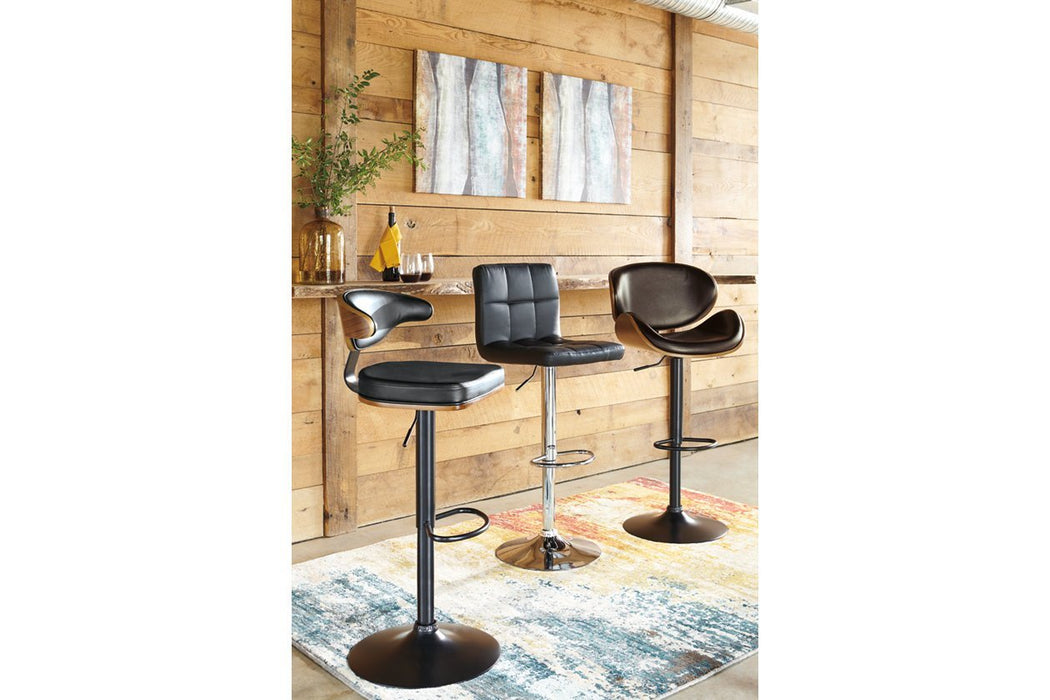 Bellatier Brown Adjustable Height Bar Stool - Gate FurnitureBarstool