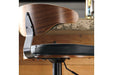 Bellatier Brown/Black Adjustable Height Bar Stool - Gate FurnitureBarstool