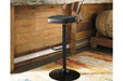 Bellatier Brown/Black Adjustable Height Bar Stool - Gate FurnitureBarstool
