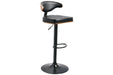 Bellatier Brown/Black Adjustable Height Bar Stool - Gate FurnitureBarstool