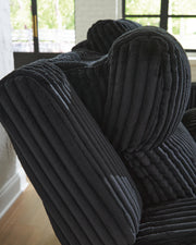 Belvarrow Black Power Reclining Loveseat with Console - PC6420218