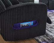 Belvarrow Black Power Reclining Loveseat with Console - PC6420218
