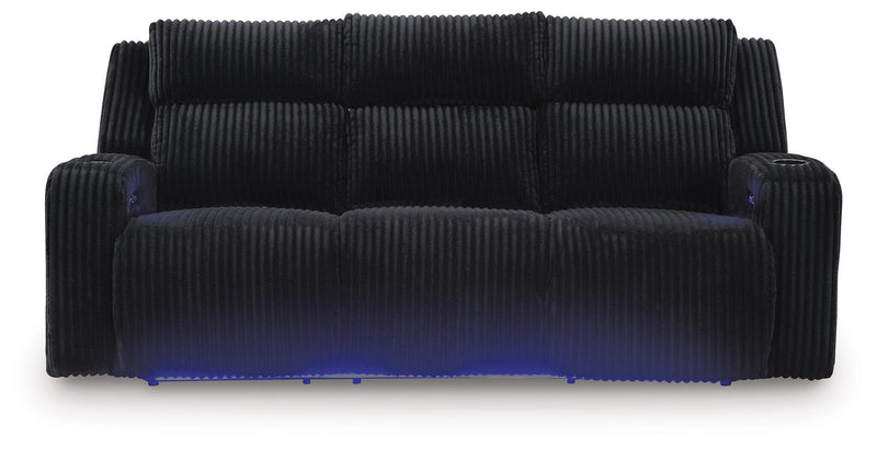 Belvarrow Black Power Reclining Sofa - PC6420215