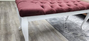 Bench With Wood Legs in Blue-White - 790-BENCH-NOVA140