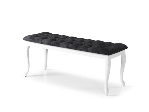 Bench With Wood Legs in Red - 790-BENCH-RED