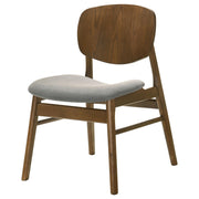 Benford Dining Side Chair Upholstered Seat Dark Brown (Set of 2) - 193833