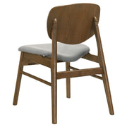 Benford Dining Side Chair Upholstered Seat Dark Brown (Set of 2) - 193833