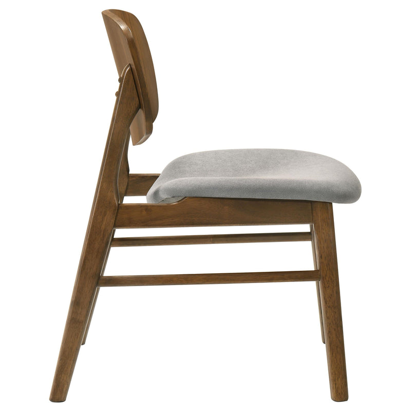 Benford Dining Side Chair Upholstered Seat Dark Brown (Set of 2) - 193833