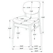 Benford Dining Side Chair Wood Seat Dark Brown (Set of 2) - 193832