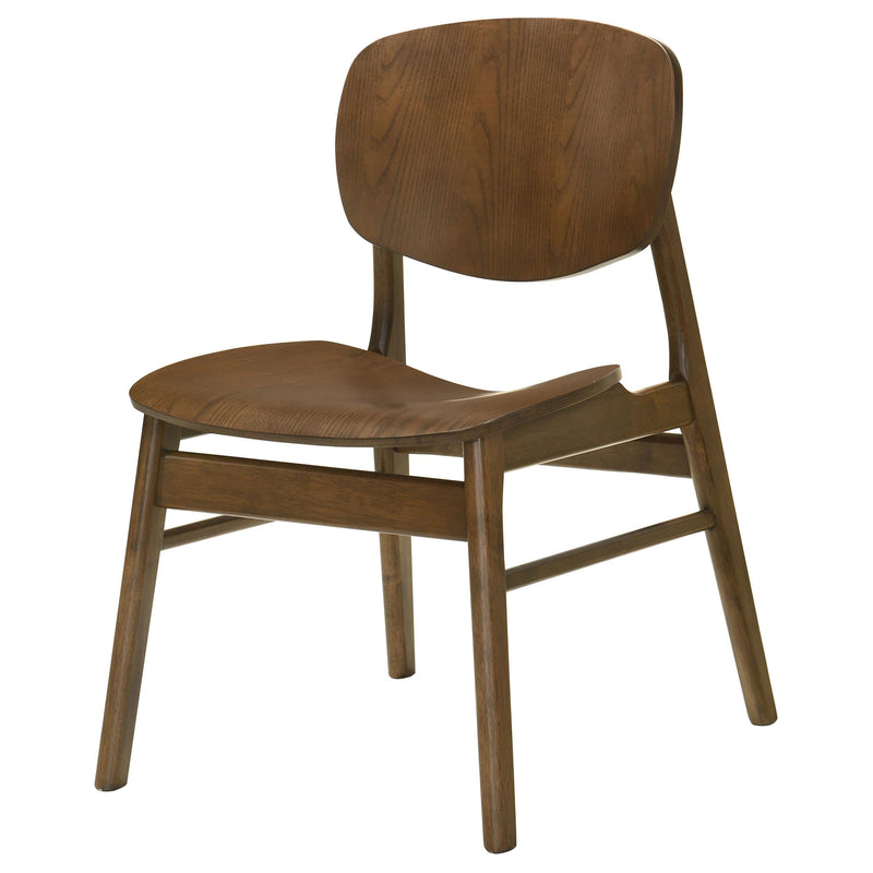 Benford Dining Side Chair Wood Seat Dark Brown (Set of 2) - 193832