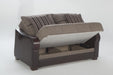 Bennett 3 Seat Sleeper (Redeyef Brown)/W Brown Vynil - Gate FurnitureSleeper Sofa
