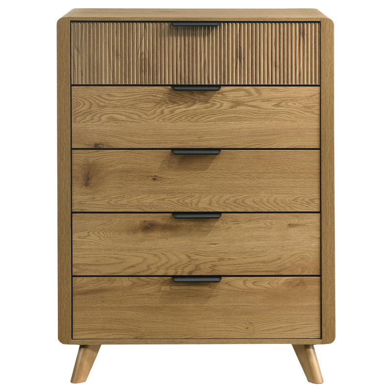 Bennett 5-drawer Bedroom Chest of Drawers Light Oak - 222905